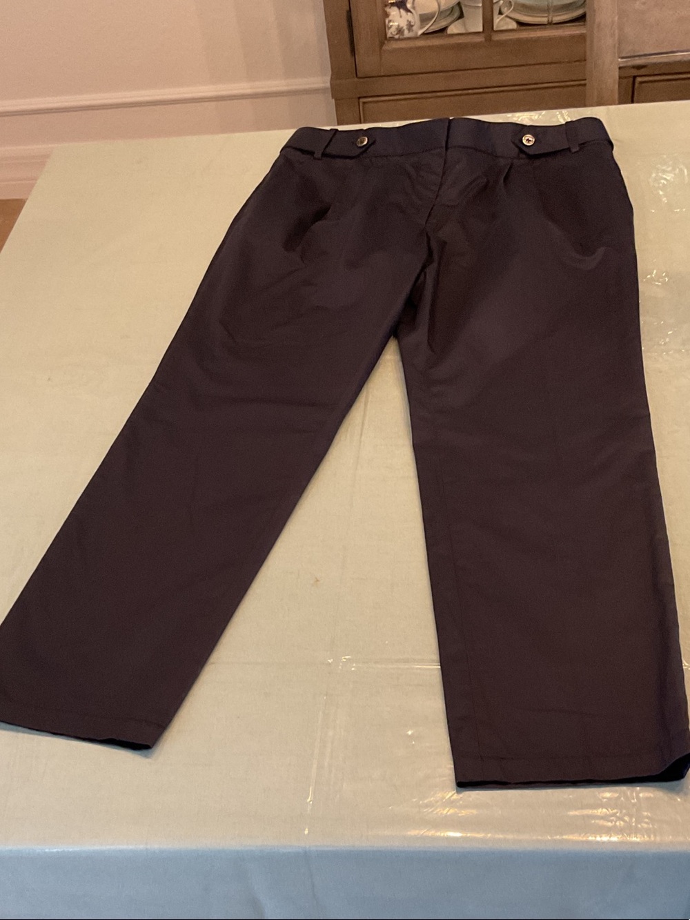 BLACK FLEECE BROOKS BROTHERS cropped pleated pants, navy, size BB3, NWT